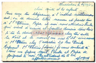 Couronne de Noël avec deux bougies — éditeur non visible — Rewers