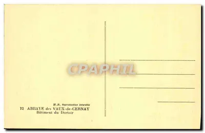 Abbatia Vaux-de-Cernay — Budynek Spalonego — H.R. — Rewers