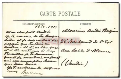 Catedral de Reims — incêndio de 1914 — cliché M. Lavergne, Reims — Verso