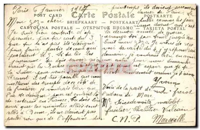 Paryż — Pomnik La Fontaine — ND Phot, nr 439 — Rewers