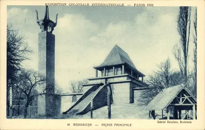 Międzynarodowa Wystawa Kolonialna — Paryż 1931 — Madagaskar — Front Główny — Gabriel Vaissière, Architekt