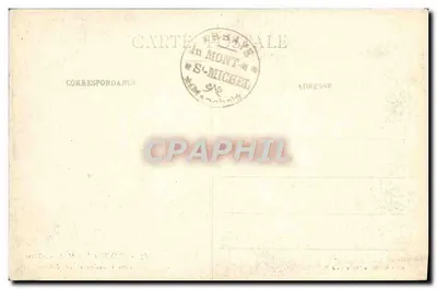 Mont-Saint-Michel — Torre Claudine e Tombelaine — editor não identificado, n° 87 — Verso