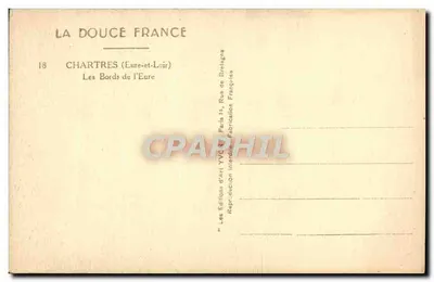 Chartres (Eure-et-Loir) — Brzegi rzeki Eure — Wydawnictwo Sztuki YVCN, Paryż — Rewers