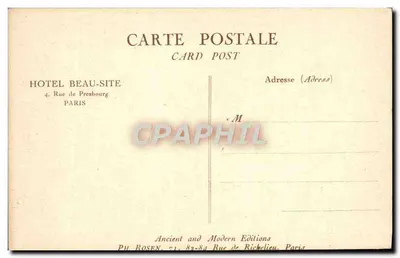 La Rue de Rivoli (Vieux Paris - Paris Formerly) — gravure — Ph. Rosen, Grav., Paris — Rewers