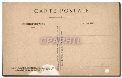 Alsacja zwolniona — 1871-1918 — Wydawnictwo Trzech Kolorów, Paryż — Rewers