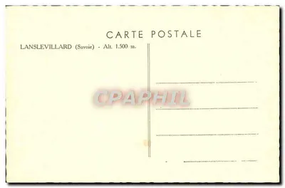 Lanslevillard (Savoie) — widok panoramiczny wsi w dolinie — wydawca nie widoczny — Rewers