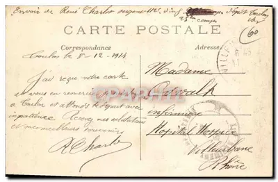 Senlis — Zniszczona stacja w 1914 — Wydawnictwo Stacji — Rewers