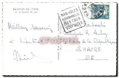 Casino do Bag - Bagnoles-de-l'Orne — Editor: Edições Péné GATTOIS (lat. ruit.) — Verso