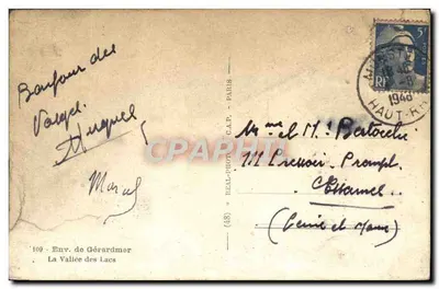 La Vallée des Lacs — vue panoramique depuis un promontoire — éditeur REAL-PHOTO C.A.P. - PARIS, n°109 — Verso