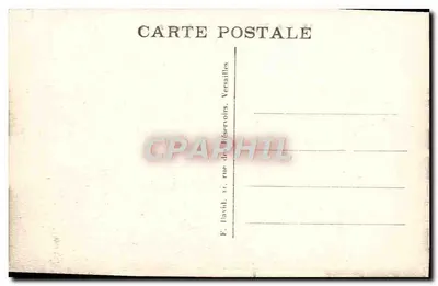 Versailles — Zamok, widok z lotu ptaka — F. David, 31 rue des Réservoirs — Rewers