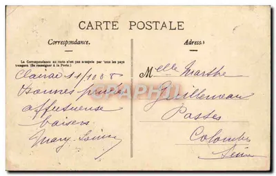 Clairac (Lot-et-Garonne) — Widok wnętrza domu, w którym mieszkał Montesquieu — wydawca nie widoczny — Rewers
