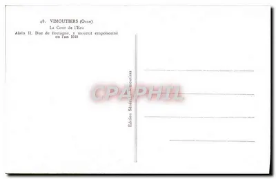Vimoutiers (Orne) — A Cour da Espada — Edição Sénécault — Verso