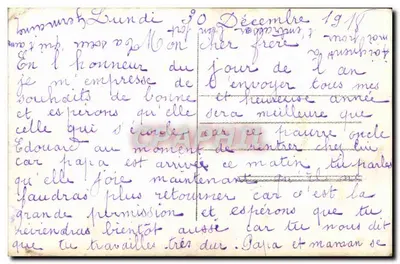 Mujer con ramo de flores — Feliz y buena año — Gloria, n° 1012 — Reverso