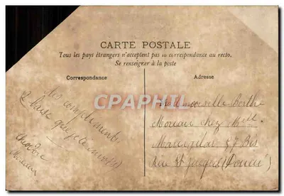 Homme à la rose — scène de studio avec panier de fleurs — éditeur CIRCÉ, n° 5013 — Verso