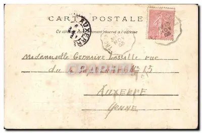 Fleurs roses — souvenir d'amitié — éditeur Germaine — Achterkant