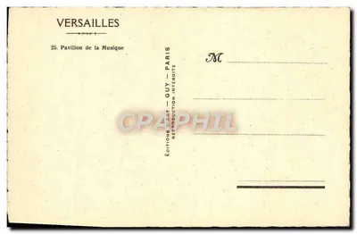 Versailles — Pavillon de la Musique — Uitgaven Guy, Parijs — Achterkant