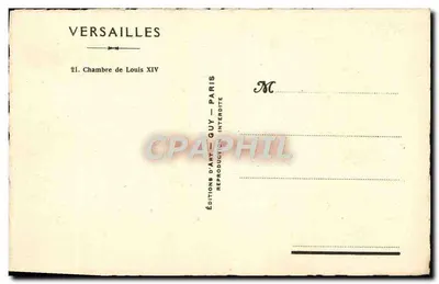 Camera di Luigi XIV — Versailles — Edizioni d'Arte Guy — Verso