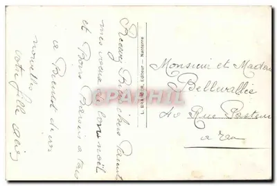 Arranjo de flores e houx — cena invernal com patinadores — editor Hedreux, n° 4342 — Verso