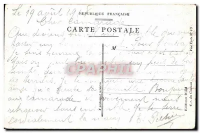 Soldat offrant des fleurs — 'Menu des Alliés' — Éditions DUM, Paris — Achterkant