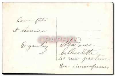 Młoda kobieta w żółtej sukni — Szczęśliwego Dnia — REX 4900 — Rewers