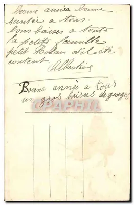 Menina com traje de inverno — cena de neve com igreja — DIX 1091/3 — Verso