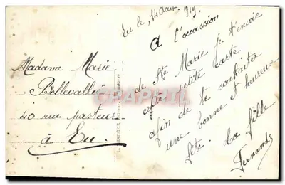 Young girl in a pink dress — holding roses — publisher S. & C. no. 4169 — Back