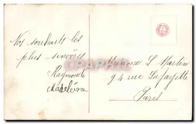 Twee jonge meisjes — Gelukkig Nieuwjaar — uitgever PR, n° 064/3 — Achterkant
