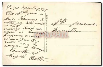 Homem em traje — com hortência e rosas — editor Paris 1178 — Verso