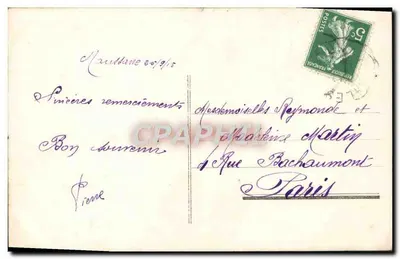Ridder in militaire uniform — ongeveer 1910 — uitgever M, nr. 1089 — Achterkant