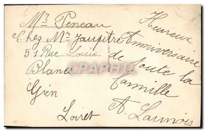 Bouquet van dahlia's — uitgever DIX PARIS 2091 — Achterkant
