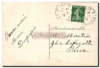Petite fille en bonnet fleuri — avec bouquet de chrysanthèmes — éditeur LILLES, n° 7443 — Verso