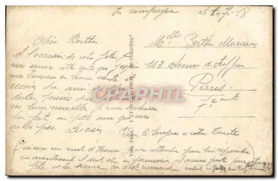 Soldat et femme — scène affectueuse — Furia 2055/4 — Verso