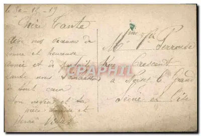 Krajobraz górski — Wesołych Świąt — DIX 580 — Rewers