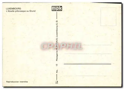L'Alzette pittoresca no Grund — Luxemburgo — mpk — Verso