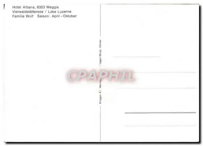 Hotel Albana — Lago de Vierwaldstättersee, Weggis — Brugger & Brugger, Vitznau — Verso