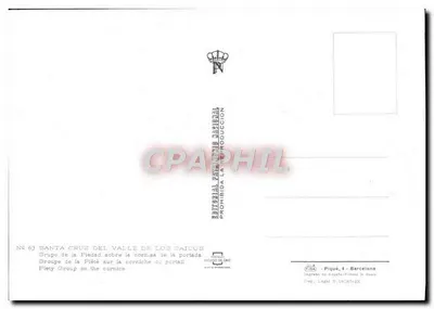 Santa Cruz del Valle de los Caídos — Grupa Piedad na balustradzie portalu — Editorial ORO — Rewers