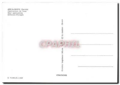 Application de boue — Thérapie de boue — Imprimeur Cimcrome — Verso