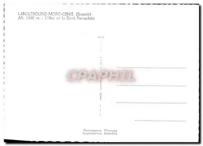 Lanslebourg-Mont-Cenis — L'Arc et la Dent Parrachée — Cim — Verso