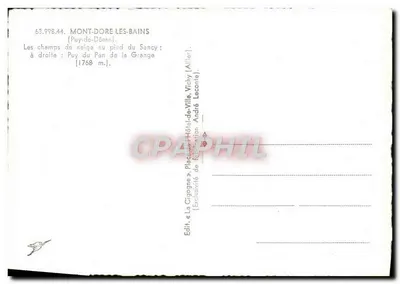 Mont-Dore-les-Bains — I campi di neve ai piedi del Sancy — La Cigogne — Verso