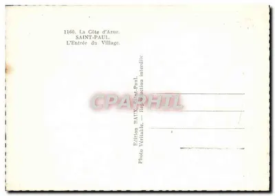 Saint-Paul — Wejście do wsi — Wydawnictwo BAUX — Rewers