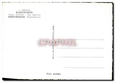 Blancanieves — Casa de niños — Essert-Romand (Alta Saboya) — Reverso