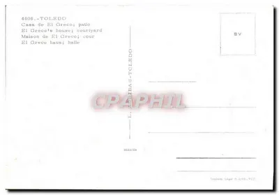 Toledo — Dom El Greco; patio — L. Arribas, seria 4606 — Rewers