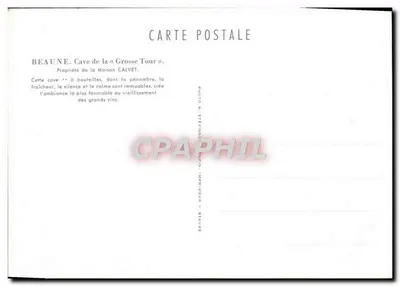 Beaune - Jaskinia « Grosse Tour » — Własność firmy Calvet — Rewers