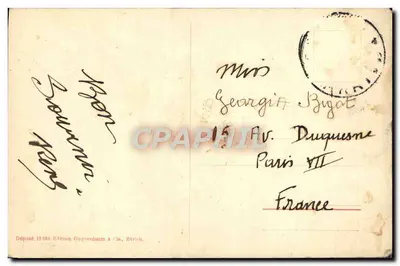 San Remo, Cipressi in regione Solaro — Wydawnictwo Guguenheim & Cie, Zürich, n° 13384 — Rewers