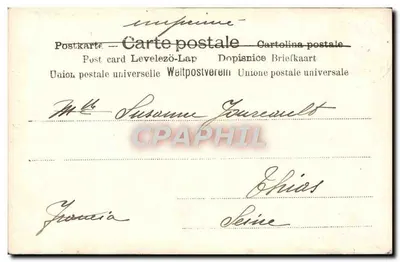 Wenecja Pałac Ducale — widok pałacu na kanał — wydawca nieznany, numer serii nie widoczny — Rewers