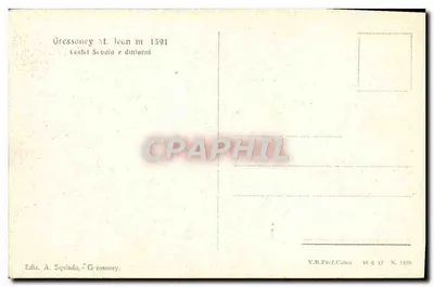 Gressoney St. Jean — Castello di Savoia e dintorni — Edizione A. Squindo, n° 2189 — Verso