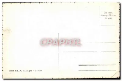 Pont-Saint-Martin — vista da rua com o hotel Cheval Blanc Poste — Ed. A. Calcagno - Caluso, N° 4166 — Verso