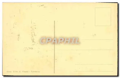 Taormina - Badia vecchia — uitgever Éliz. G. Pinotti, n° 25045 — Achterkant
