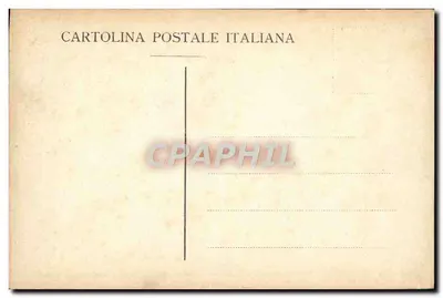 Baccante — mulher com vestido colorido segurando um cetro e um leque — Cartolina Postale Italiana — Verso