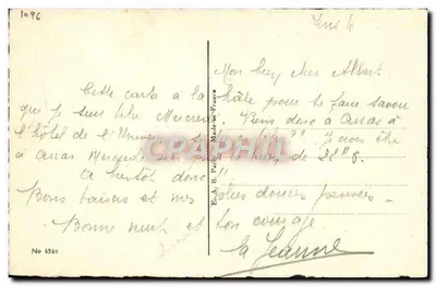 Paris — cena de rua com mulher e criança — desenho de Théveny — Verso